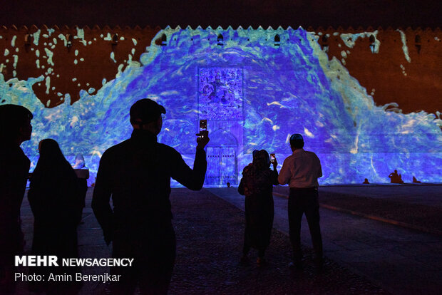 Picturesque 3D illumination at Karim Khan Citadel 