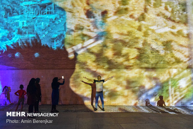 اجرای نورپردازی سه بعدی در ارگ کریمخان شیراز
