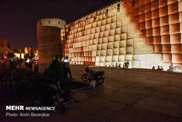 Picturesque 3D illumination at Karim Khan Citadel 