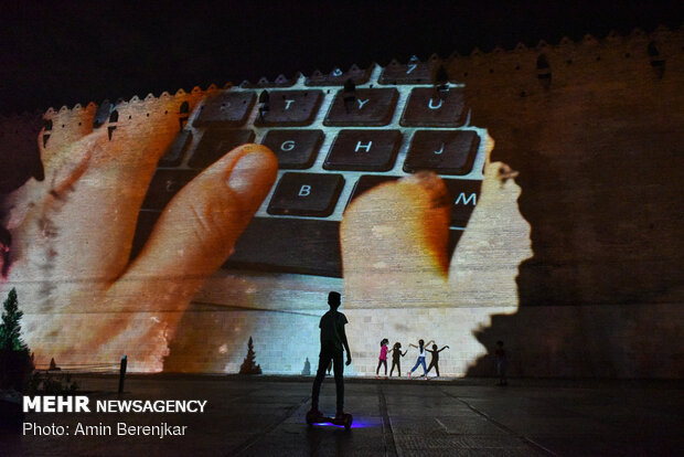 Picturesque 3D illumination at Karim Khan Citadel 