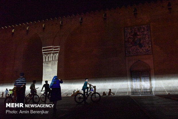 Picturesque 3D illumination at Karim Khan Citadel 