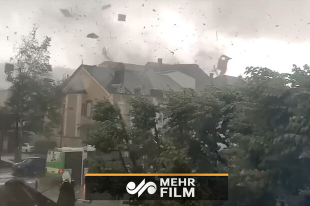 تصاویری از گردباد و طوفان وحشتناک در لوکزامبورگ