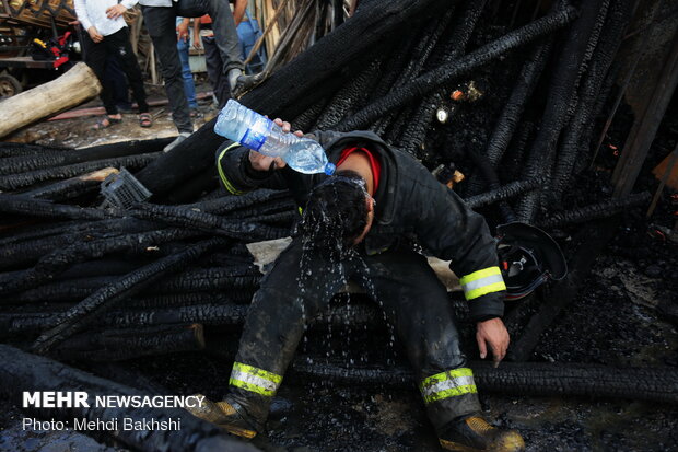 Blaze devours historical Bazaar of Qom