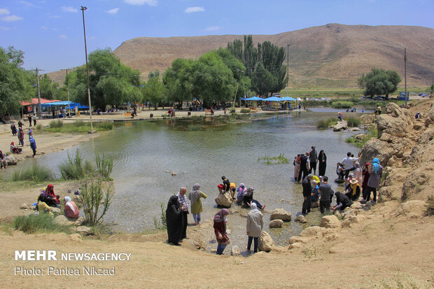 Dimeh spring attractive resort in Summer