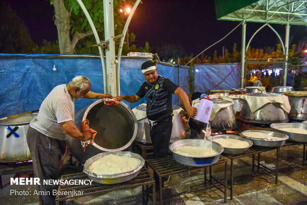 مطابخ النذور في شيراز موقدة احتفالاً بعيد غدير خم 
