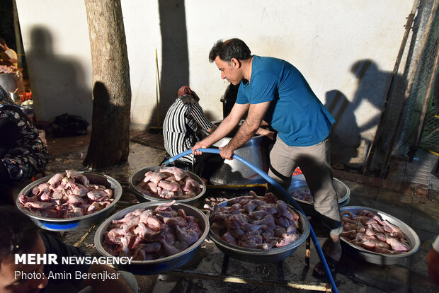 مطابخ النذور في شيراز موقدة احتفالاً بعيد غدير خم 