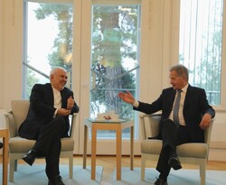 Javad Zarif and President of Finland Sauli Niinisto