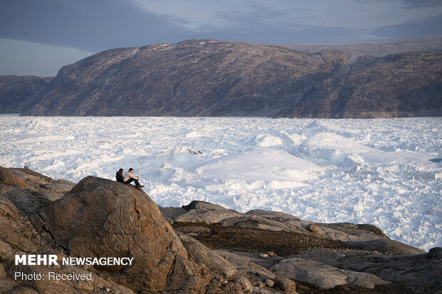 آب شدن یخ های گرینلند‎