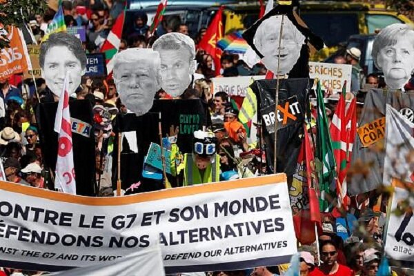 اعتراضات گسترده مردمی در فرانسه علیه نشست جی ۷
