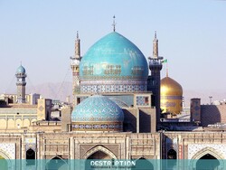 A view of Goharshad Mosque next to Imam Reza (AS) shrine in the northeastern Iranian city of Mashhad.