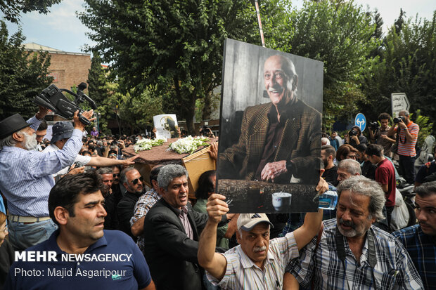 Funeral ceremony of veteran actor Dariush Asadzadeh