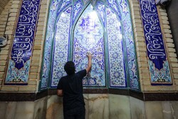 ‘Dust clearing’ ceremony in Hosseinieh Azam Zanjan Mosque