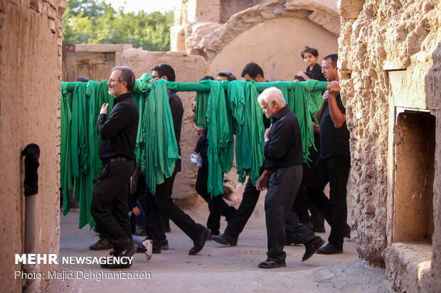 Traditional mourning ceremony of ‘Mahale Gardi’ in Yazd during Muharram 
