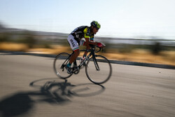 Iranian para-cycling team bag Asian silver medal