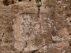 A file photo depicts an Anubanini relief near Sarpol-e Zahab in western Iran