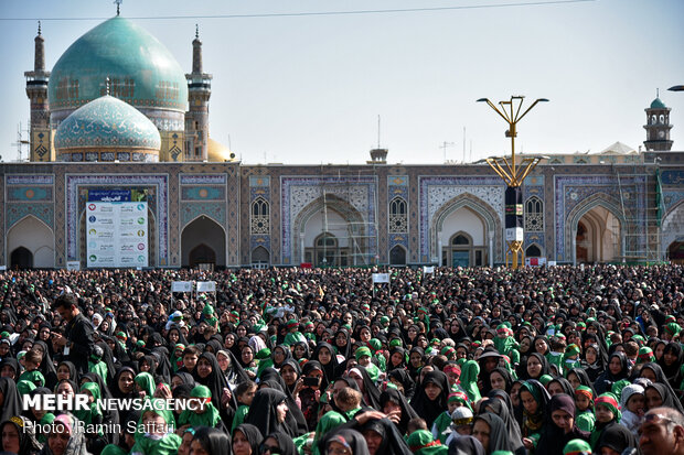 مراسم « شیرخوارگان حسینی» در حرم مطهر رضوی