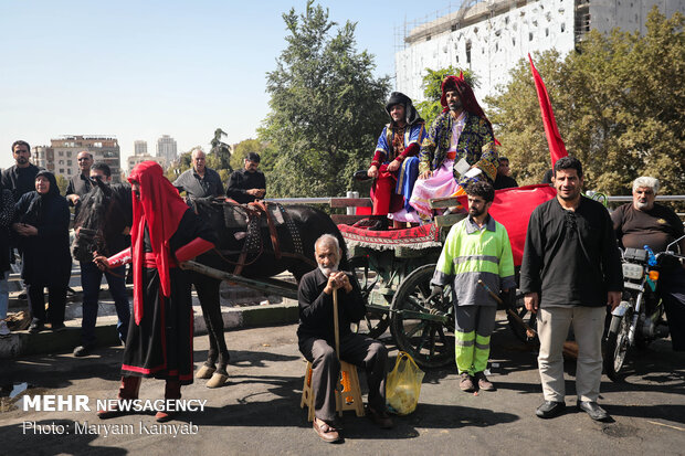 Tasu'a mourning processions in Tehran