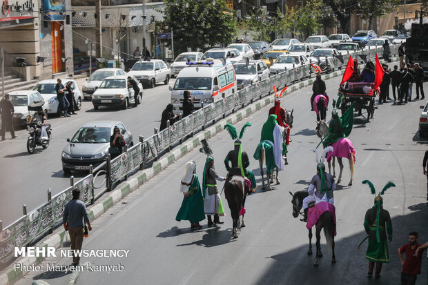 Tasu'a mourning processions in Tehran