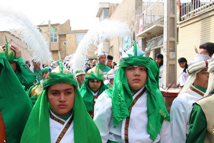 كاروان،شهر،خميني،قافله،عزاداري،محرم،هشتم،حسيني،لباس،اندازي،ت ...