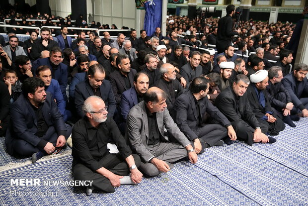 Ayatollah Khamenei attends a Muharram mourning ceremony on the eve of Ashura