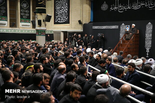 Ayatollah Khamenei attends a Muharram mourning ceremony on the eve of Ashura