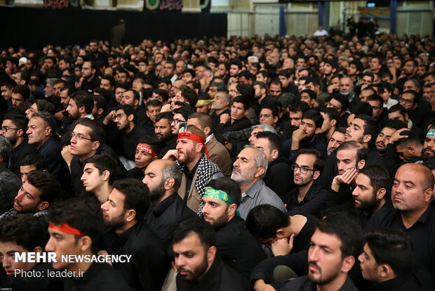 Ayatollah Khamenei attends a Muharram mourning ceremony on the eve of Ashura