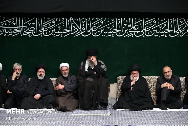Ayatollah Khamenei attends a Muharram mourning ceremony on the eve of Ashura
