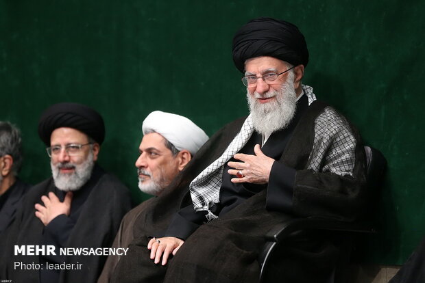 Ayatollah Khamenei attends a Muharram mourning ceremony on the eve of Ashura