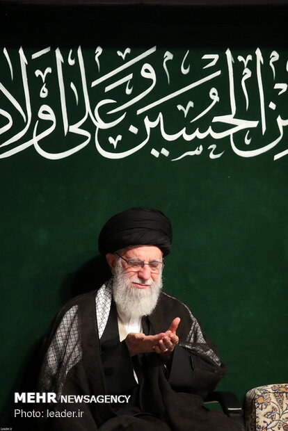 Ayatollah Khamenei attends a Muharram mourning ceremony on the eve of Ashura