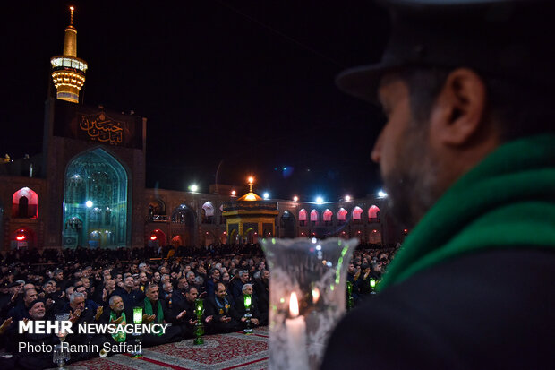 مراسم شام غریبان امام حسین علیه السلام در حرم مطهر رضوی