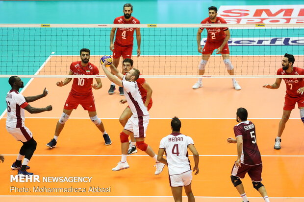 Iran vs Qatar at 2019 Asian Volleyball C’ship