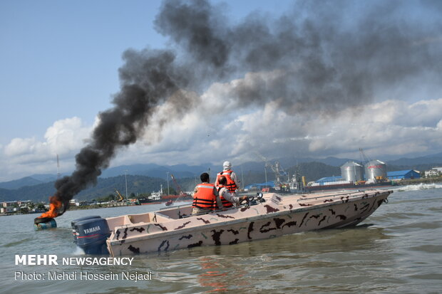 Maritime search, rescue maneuver in Astara