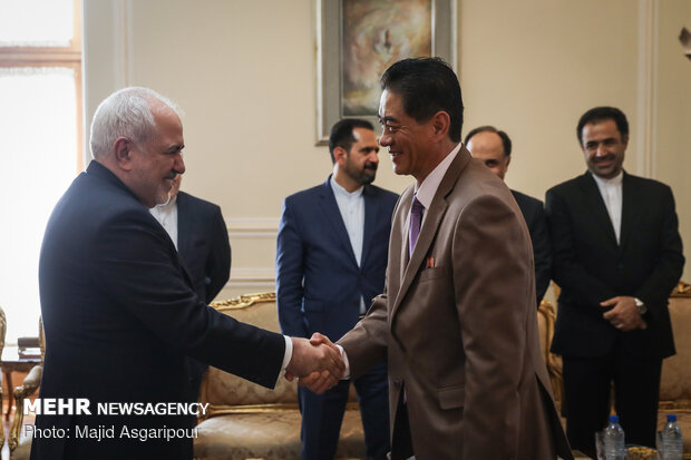 FM Zarif’s meeting with departing North Korean envoy