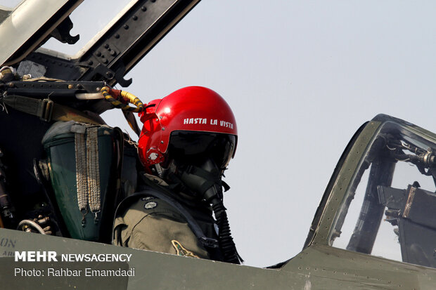 تمرین مشترک هوایی نیروهای مسلح در پایگاه نهم شکاری