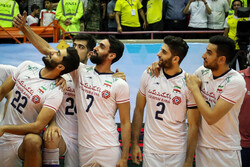 جشن قهرمانی تیم ملی والیبال ایران در مسابقات قهرمانی آسیا