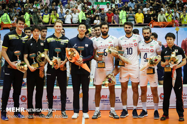 Trophy ceremony of Asian Volleyball C’ship