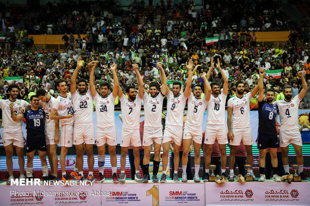 Trophy ceremony of Asian Volleyball C’ship