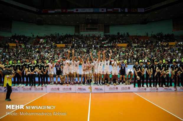 Trophy ceremony of Asian Volleyball C’ship