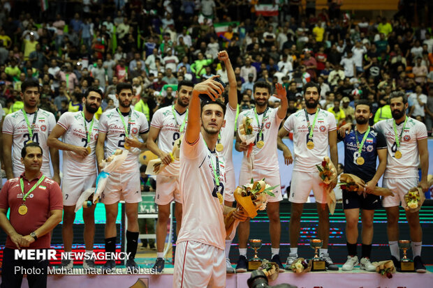 Trophy ceremony of Asian Volleyball C’ship