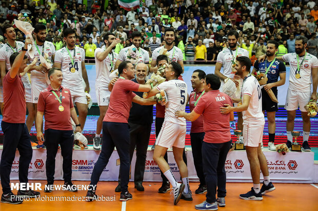 Trophy ceremony of Asian Volleyball C’ship