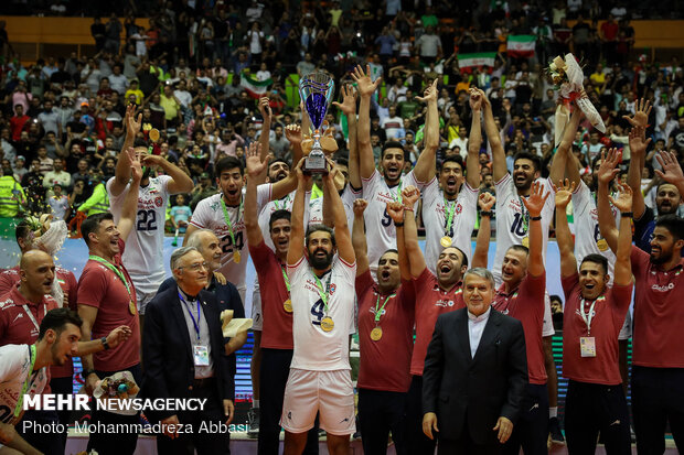 Trophy ceremony of Asian Volleyball C’ship