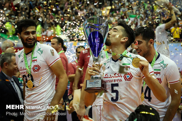 Trophy ceremony of Asian Volleyball C’ship