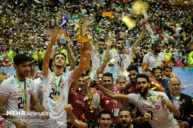 Trophy ceremony of Asian Volleyball C’ship