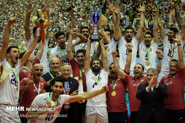 Trophy ceremony of Asian Volleyball C’ship