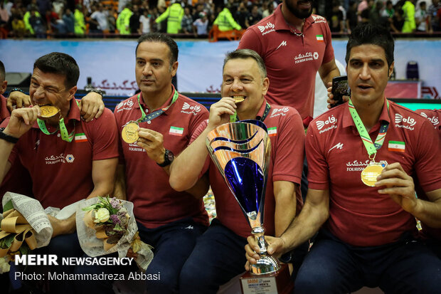 Trophy ceremony of Asian Volleyball C’ship