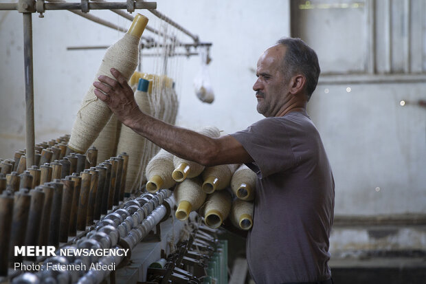 Wool yarn production process