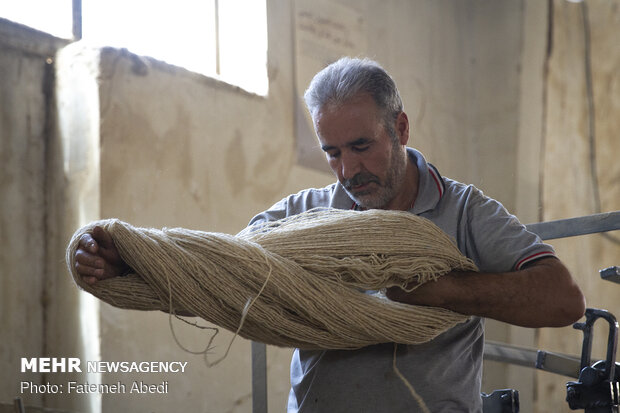 Wool yarn production process