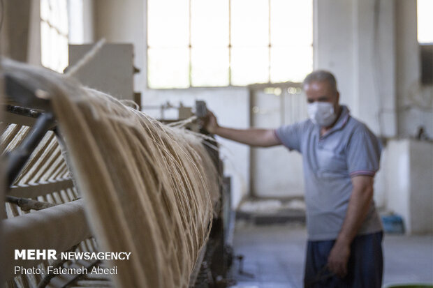 Wool yarn production process