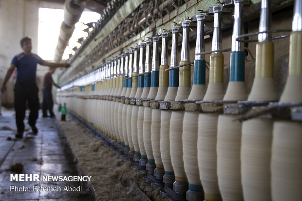 Wool yarn production process
