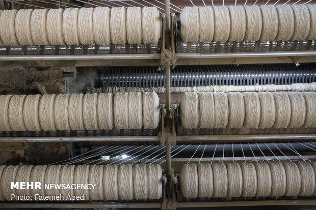 Wool yarn production process